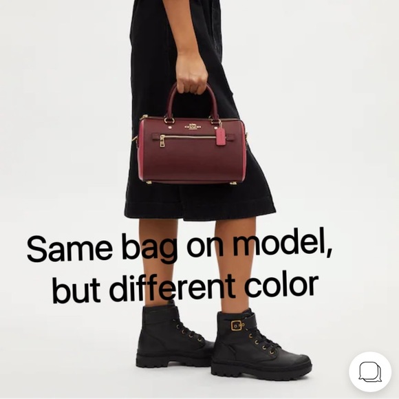 Coach Rowan Satchel Bag for Women - Dark Fuchsia - F79946 - Picture 11 of 12